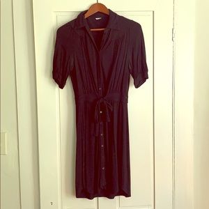 Three Dot Black, Button Down Jersey Dress